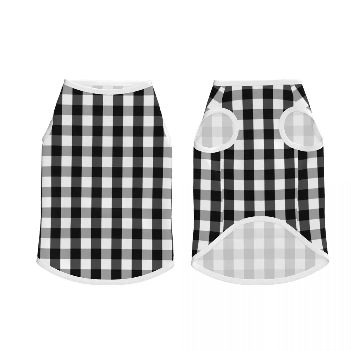 Mesh Luxury Black Tartan Plaid Pet Vest Geometric Gingham Check Texture Pet Clothing Decoration Cool Summer Pet Dog Clothes