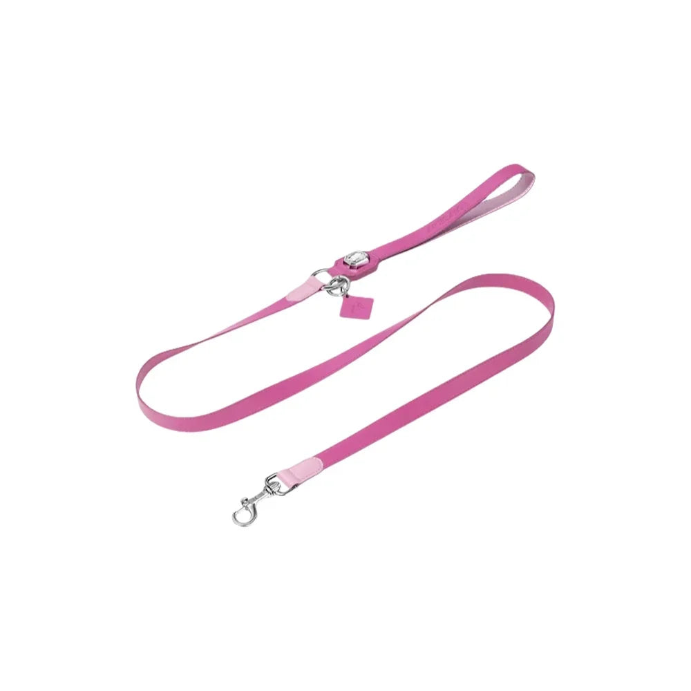 Pet Product Small Dog Collar Leash Set Pink Color Large Diamond Luxury Sparkling Design for Dogs & Cats Excellent Texture