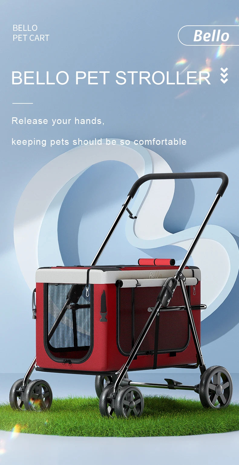 Detachable  Foldable & Portable Luxury Carrier & Stroller