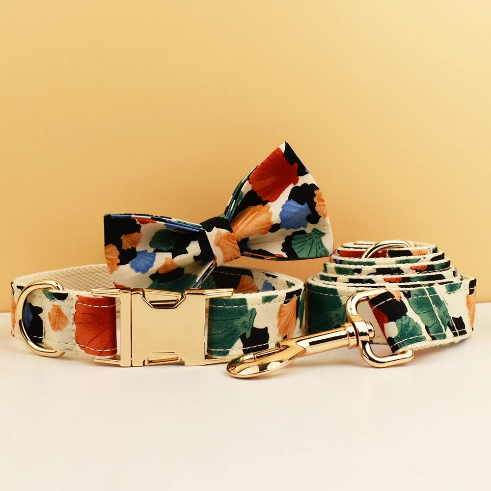 luxury collar leash dog harness custom logo ts accessories dog collar leash harness set Dog Collar