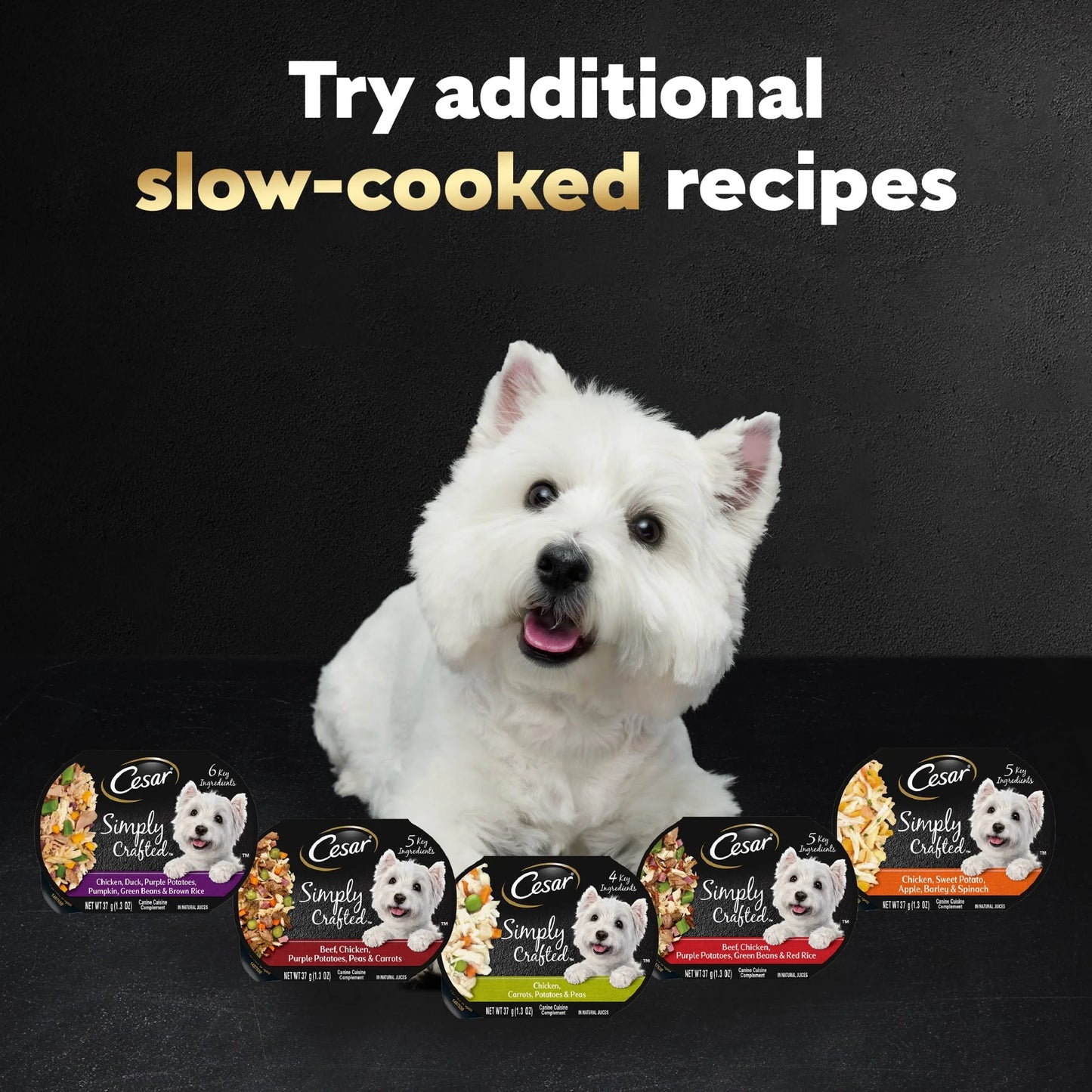 Simply Crafted Chicken and Vegetables Variety Pack Wet Dog Food Toppers, 1.3 Oz Tubs (8 Ct)