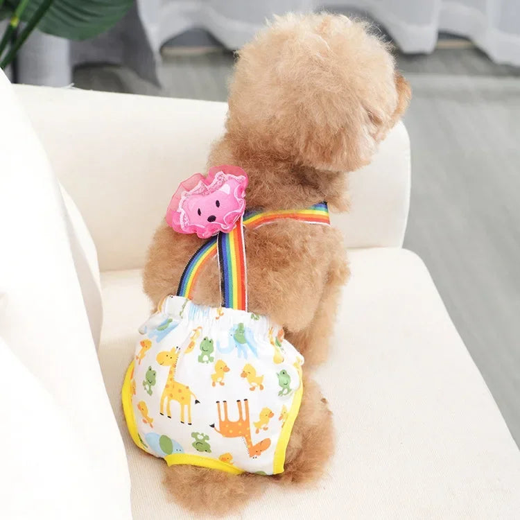 Teddy than bear sanitary overalls physiology safety pants female dog menstrual pants anti-harassment panties pet phy