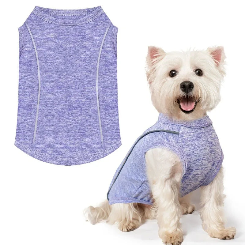 Summer Thin Dog Vest Reflective Dog Sleeveless Clothes Breathable Puppy Shirt Luxury Cat Vest Pet Sunscreen Clothes Dog Pullover