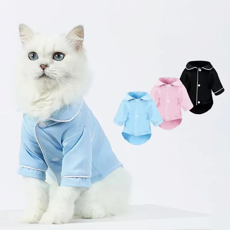 Pet Pajamas Fashion Pet Clothes Dog Shirt Luxury Coat Jacket Leisure Wear for Small Medium Dog Cat Chihuahua Bulldog Pet Clothes