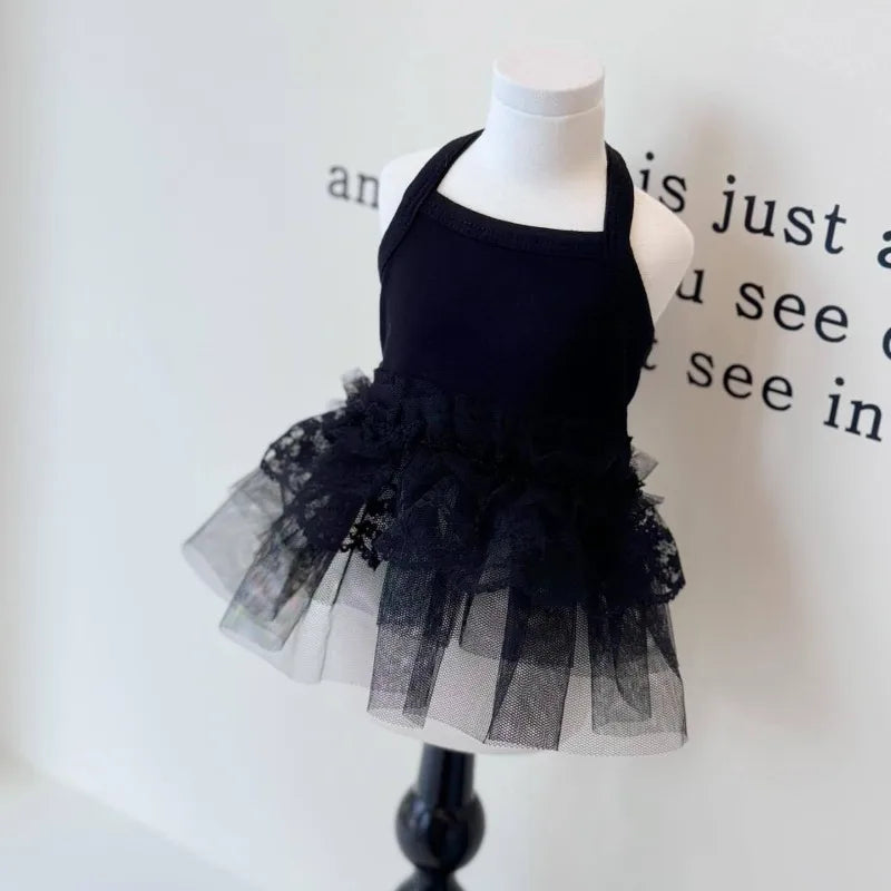 Luxury Lace Summer Dress| Black |White