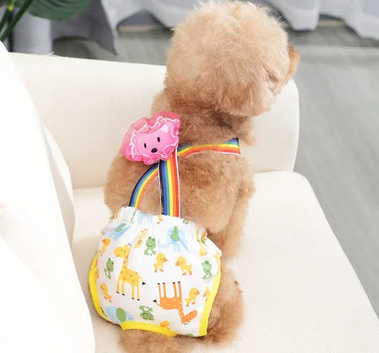 Teddy than bear sanitary overalls physiology safety pants female dog menstrual pants anti-harassment panties pet phy