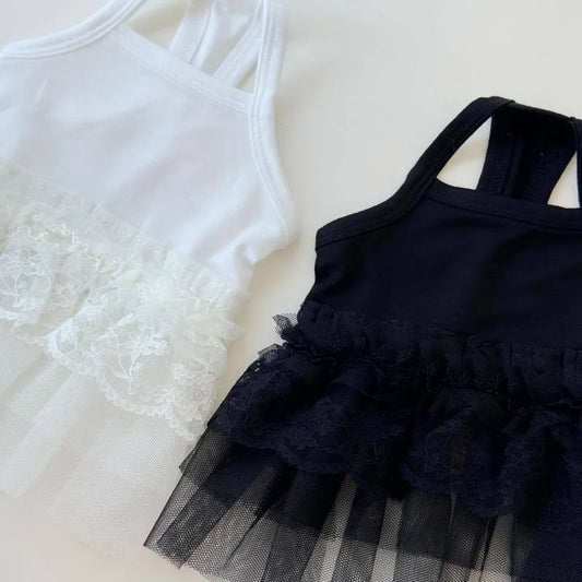 Luxury Lace Summer Dress| Black |White