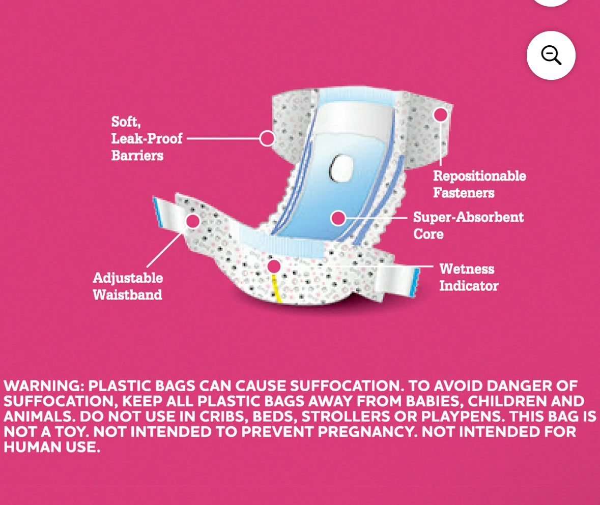 Vibrant Life Disposable Dog Diapers for Female Dogs, , 12 Count