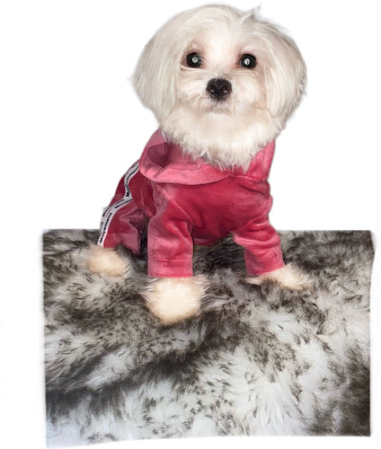 Pink Velvet Dog Jumpsuit