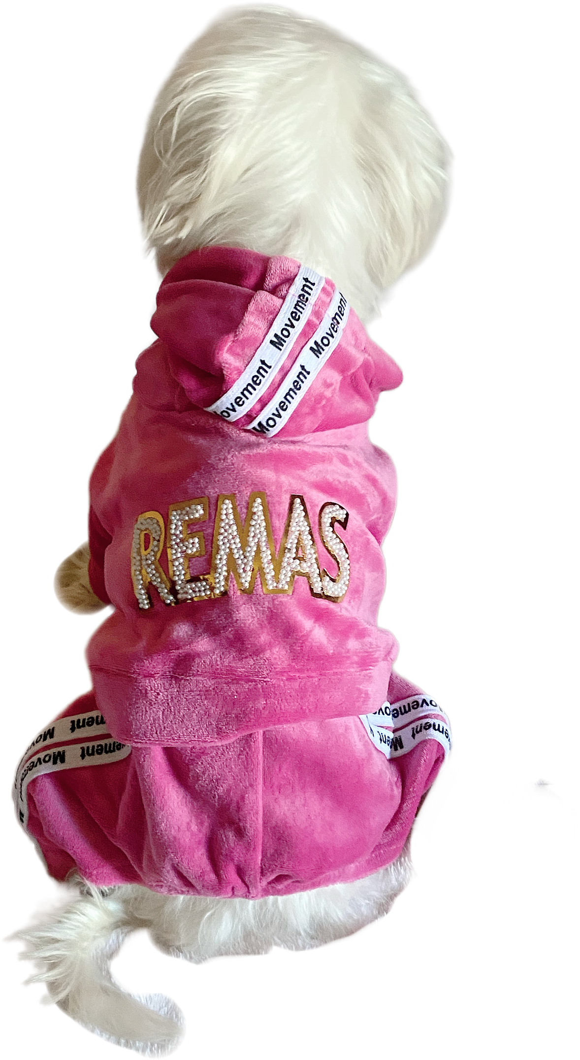 Pink Velvet Dog Jumpsuit