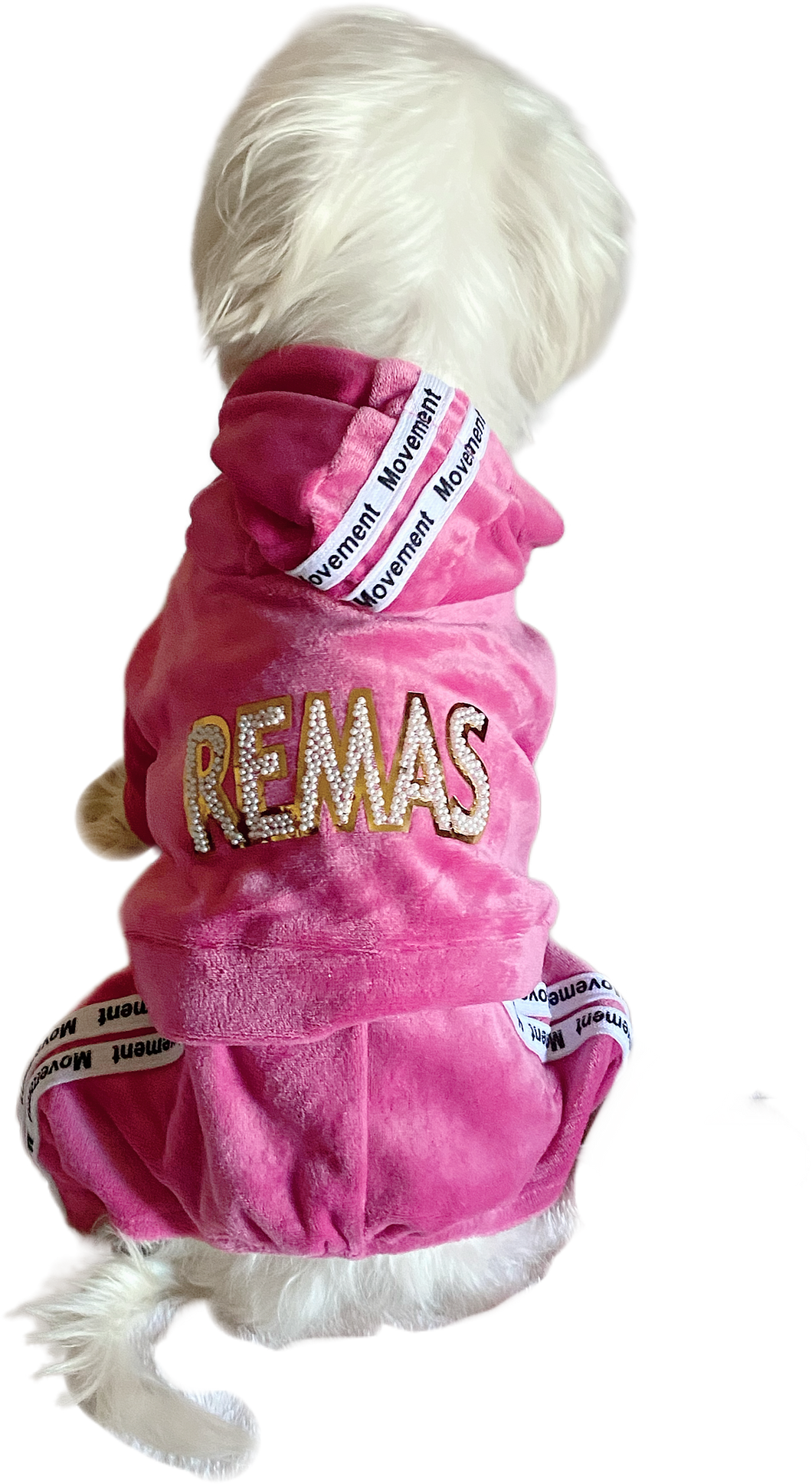 Pink Velvet Dog Jumpsuit