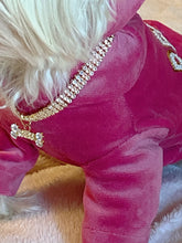 Load image into Gallery viewer, Pink Velvet Dog Jumpsuit