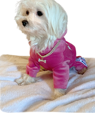 Load image into Gallery viewer, Pink Velvet Dog Jumpsuit