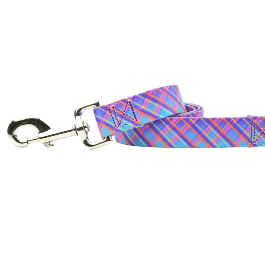 Twilight Glow Blue Plaid Dog Leash – EarthStyle
