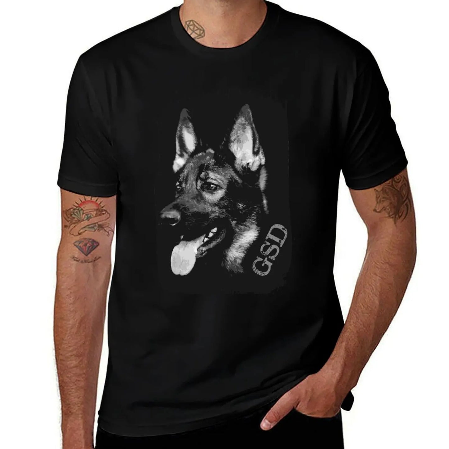 German Shepherd Dog - GSD T-Shirt t shirt custom print t shirt man luxury T-Shirt