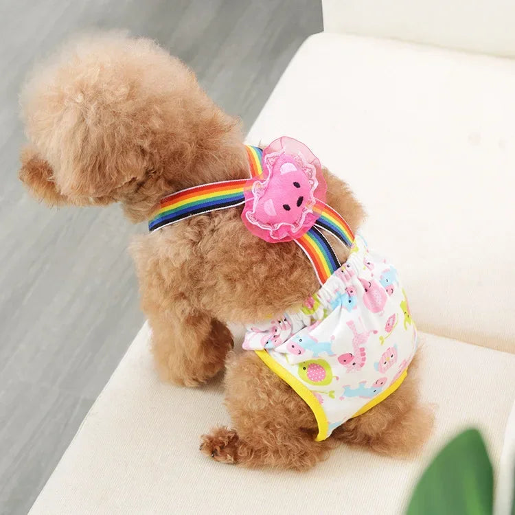 Teddy than bear sanitary overalls physiology safety pants female dog menstrual pants anti-harassment panties pet phy
