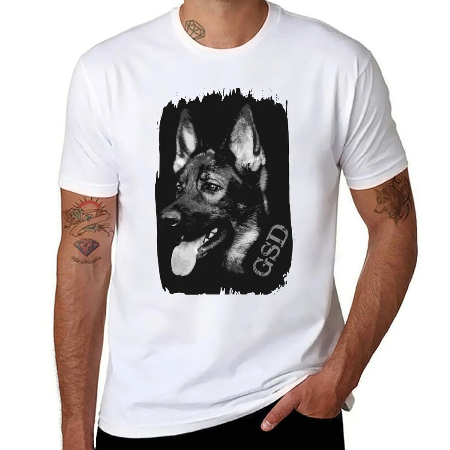 German Shepherd Dog - GSD T-Shirt t shirt custom print t shirt man luxury T-Shirt