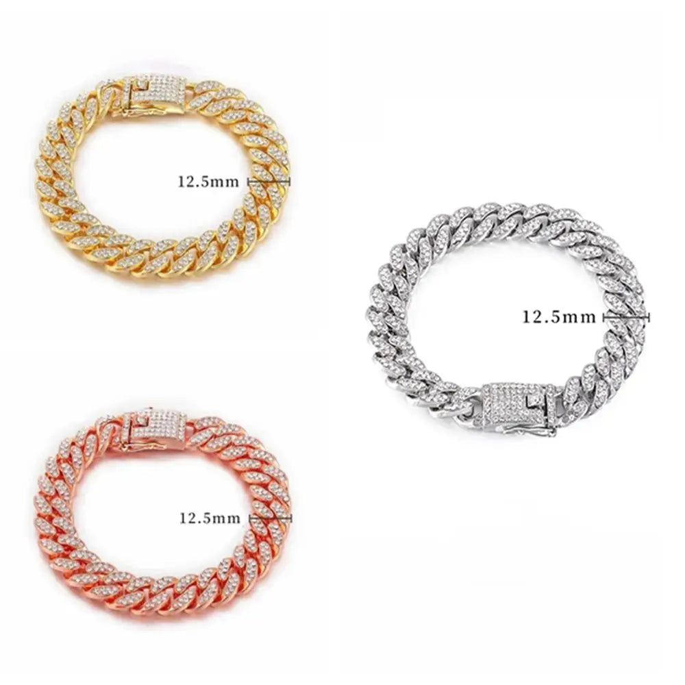 Luxury Fashion Fighting Necklace Photo Props Pet Supplies Metal Collar Dog Jewelry Necklace Pet Chain