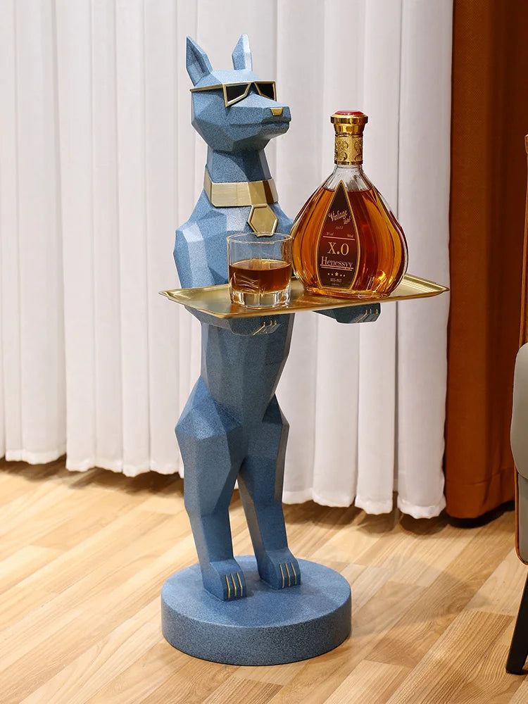 Room Decor Large Dog Statue Decoration Luxury LivingRoom TV Cabinet Sofa Corner Storage Tray Decoration Sculpture Home Accessory