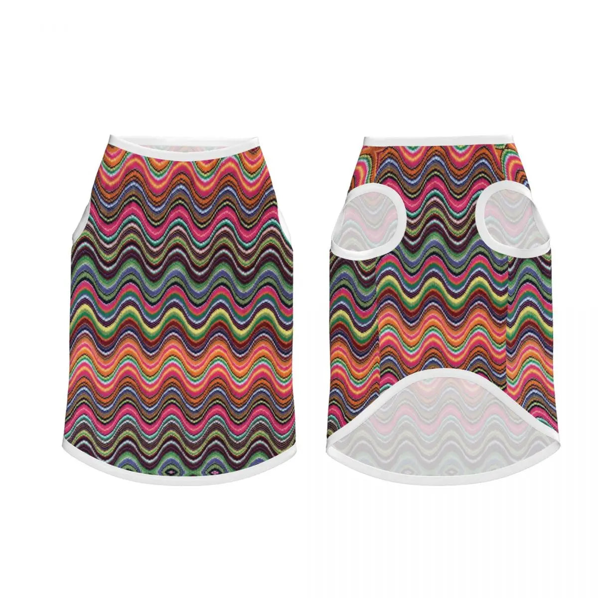 Vintage Bohemian Geometric Stripes Dogs Clothes Breathable Thin Luxury Fabric Texture Pet Vests Large Dog Jacket Pet Accessories