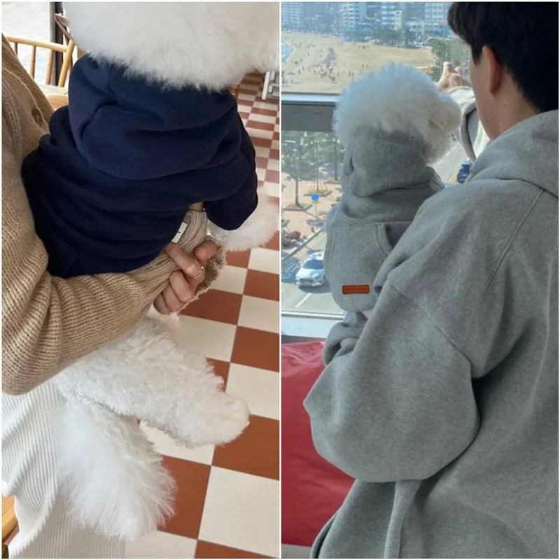 Winter Hoodie Pet Clothing Dogs Fashion Plush Dog Clothes Costume Small French Bulldog Puppy Clothing Spring Autumn Boy Mascotas