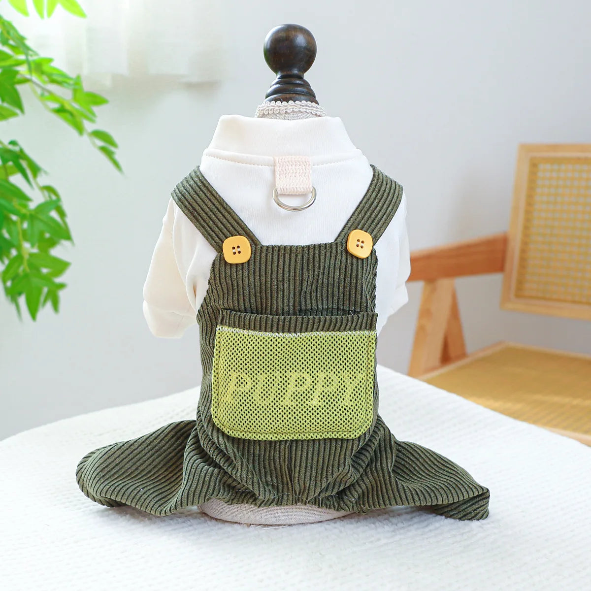 Corduroy Pants Clothing For Dog in 2023 Autumn Winter Pet Tracksuit Jumpsuit Puppy Apparel Chihuahua Pomeranian Animal Overalls