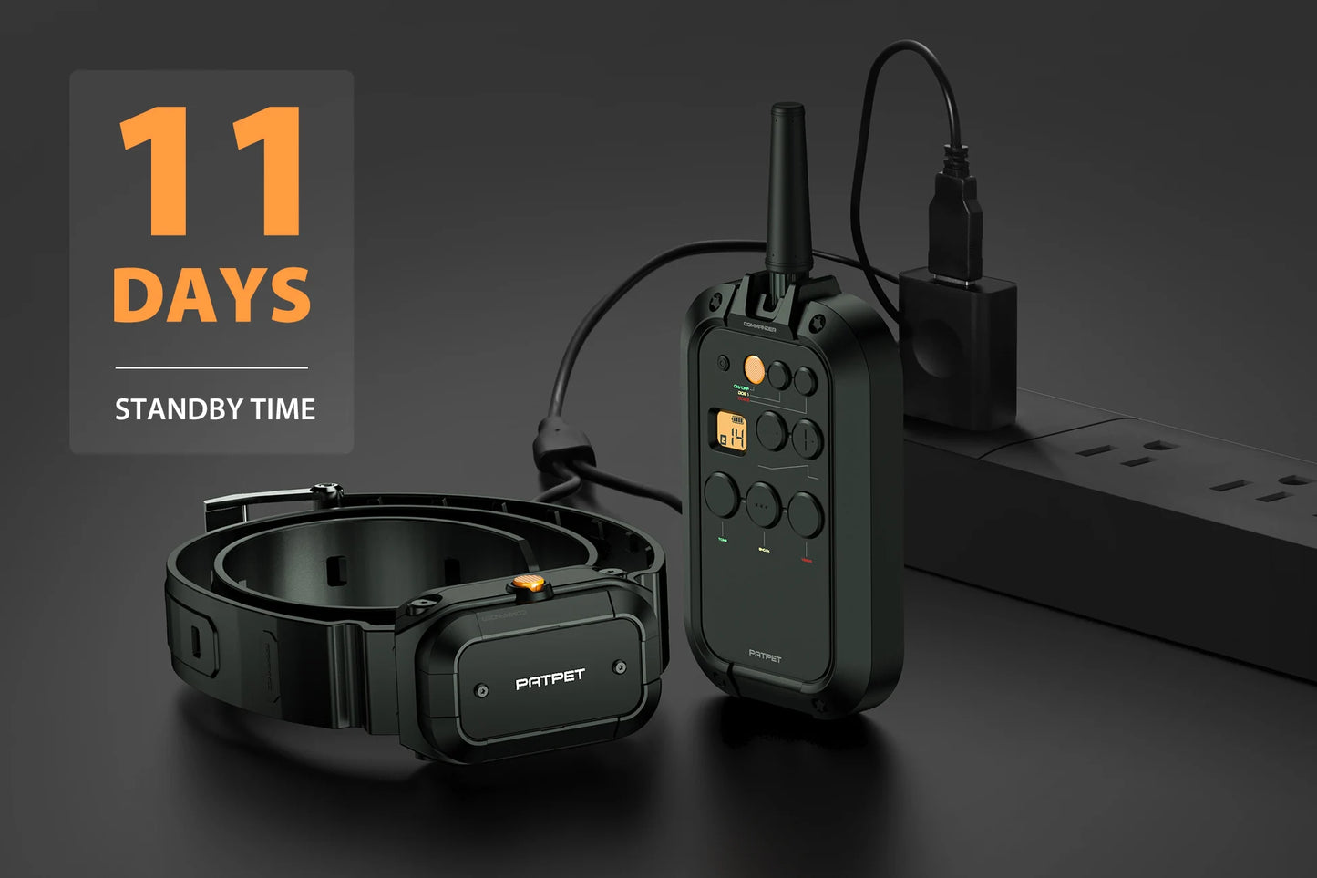 Upgraded Professional  Dog Training Collar IPX7 Waterproof Electronic Luxury Pet Dog Shock Collar 1500m Remote