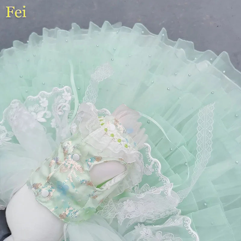 Luxury Pearl Bow Long Tail Dress 
Pet Clothes Photography Dress Fashion