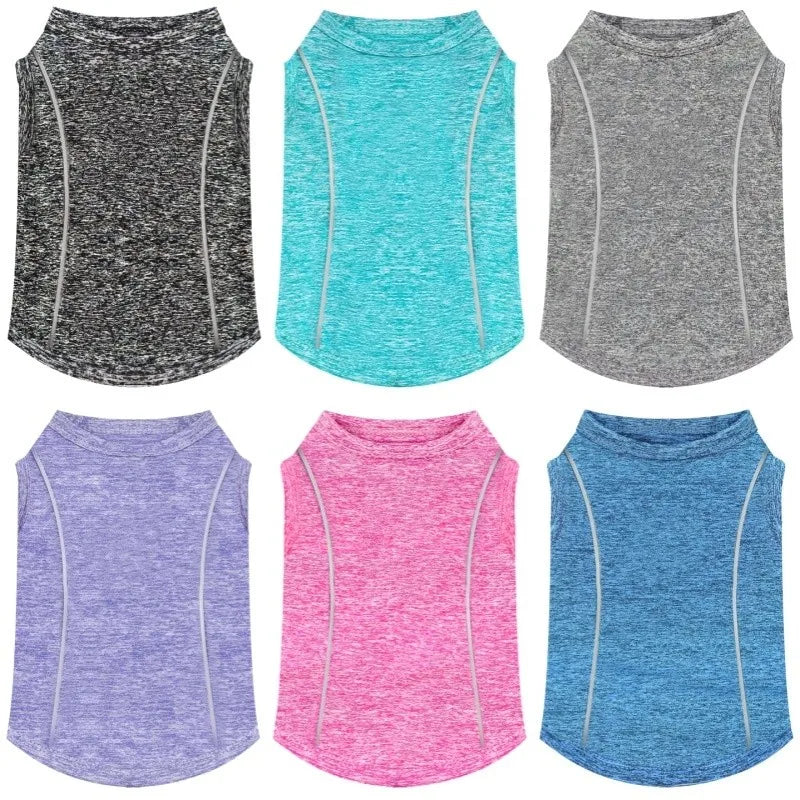 Summer Thin Dog Vest Reflective Dog Sleeveless Clothes Breathable Puppy Shirt Luxury Cat Vest Pet Sunscreen Clothes Dog Pullover