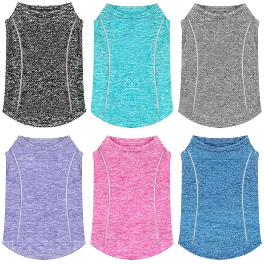 Summer Thin Dog Vest Reflective Dog Sleeveless Clothes Breathable Puppy Shirt Luxury Cat Vest Pet Sunscreen Clothes Dog Pullover