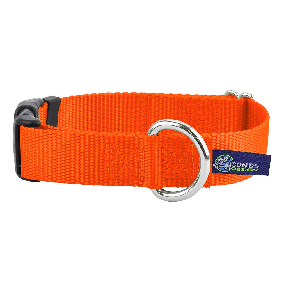 5/8″ and 1″ Neon Orange Nylon Dog Collar
