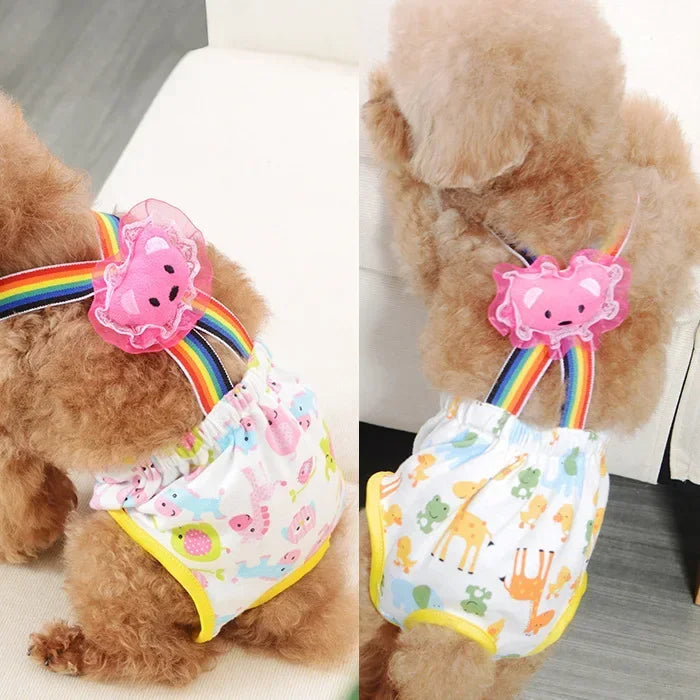 Teddy than bear sanitary overalls physiology safety pants female dog menstrual pants anti-harassment panties pet phy