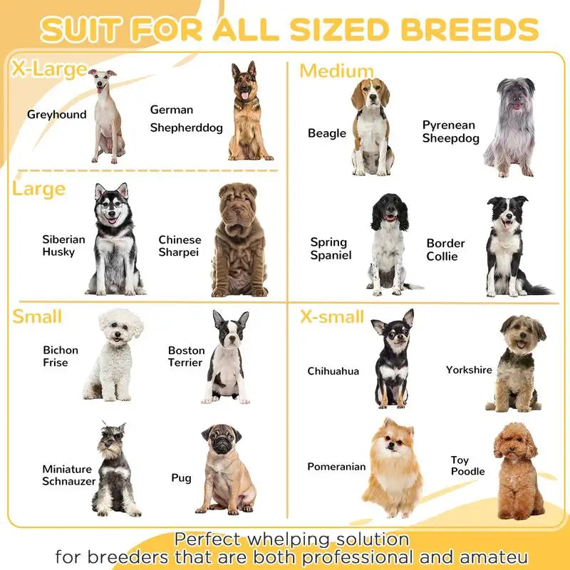 Whelping Box for Dogs, Comfortable Whelping Pen with Removable Doors, Indoor Puppy Playpen, Newborn Puppy Supplies,