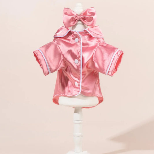 Luxury Soft Pet Silk Pajamas Thin Fabric XS/L Dog Shirt Skin-friendly Comfortable Cat Clothes Summer Season