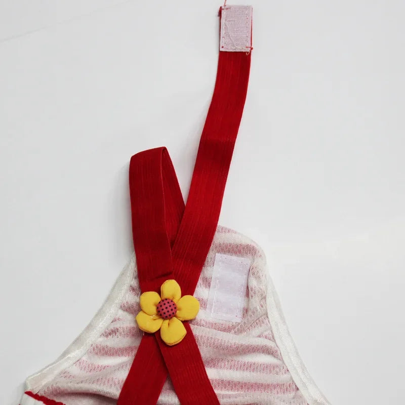 Pet physiology pants, small flower overalls physiology pants, dog hygiene diapers, anti-harassment estrus panties can put urine