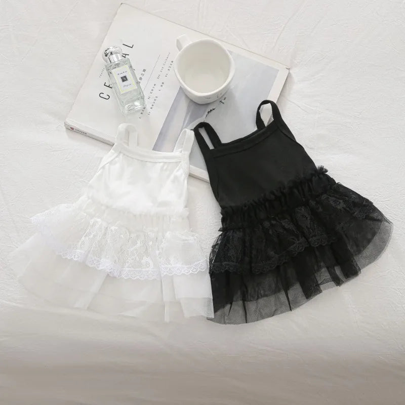 Luxury Lace Summer Dress| Black |White