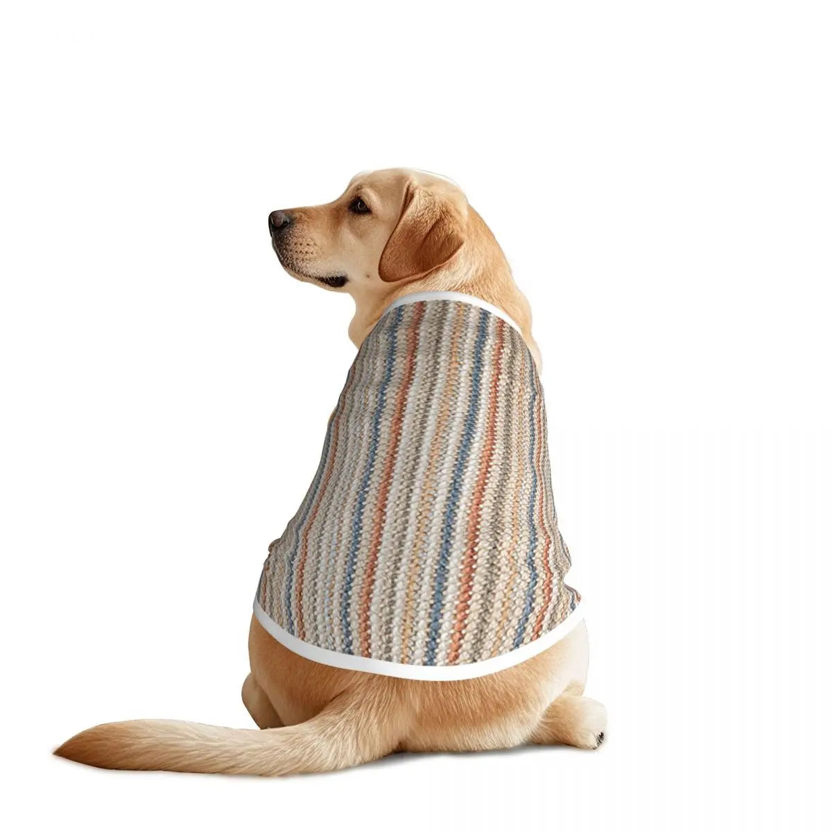 Vintage Bohemian Geometric Stripes Dogs Clothes Breathable Thin Luxury Fabric Texture Pet Vests Large Dog Jacket Pet Accessories