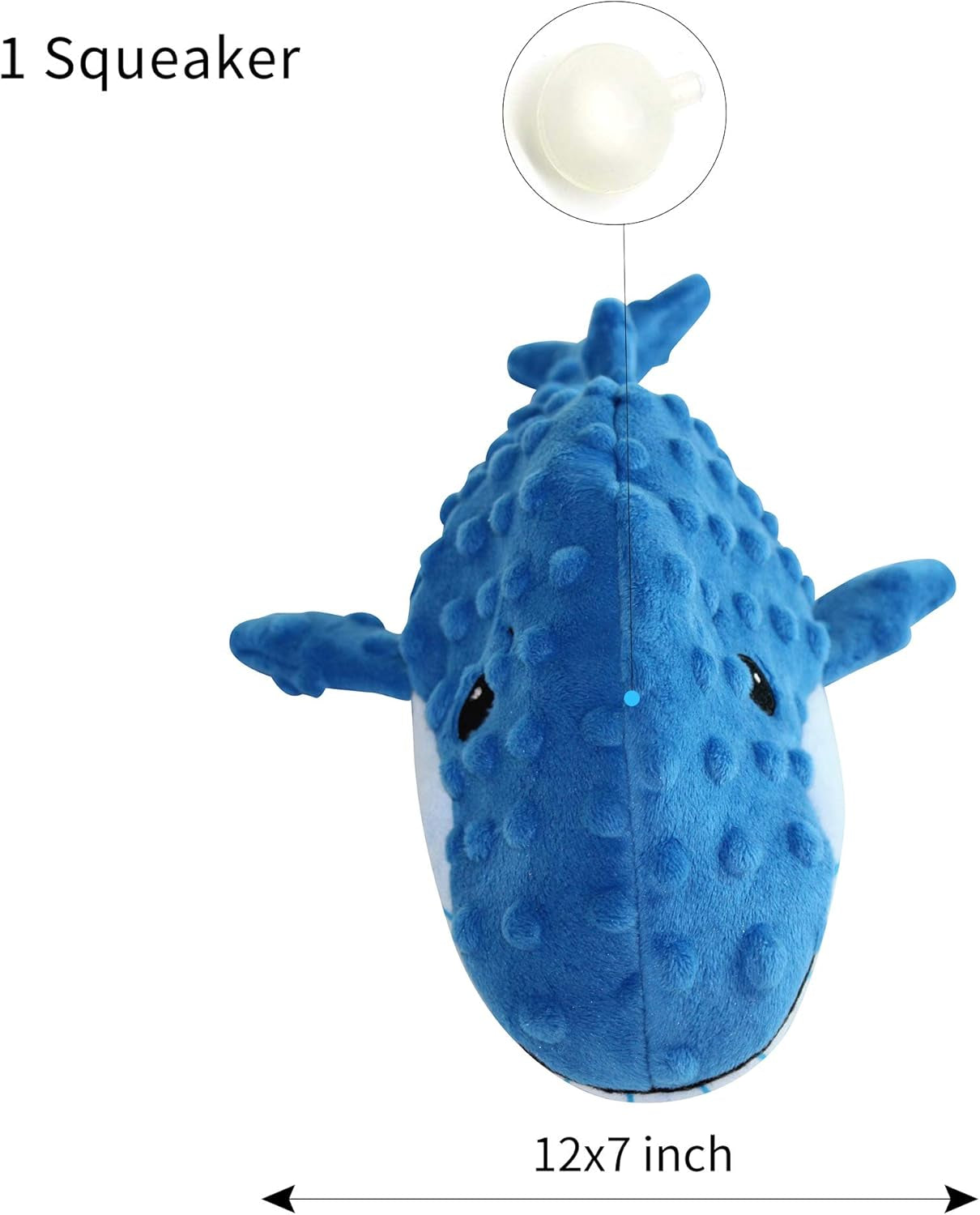 Puppy Chew Toys - Sea Animal Soft Puppy Toys No Stuffing - Squeaky Dog Toy Sets for Small and Medium Dogs(Whale)