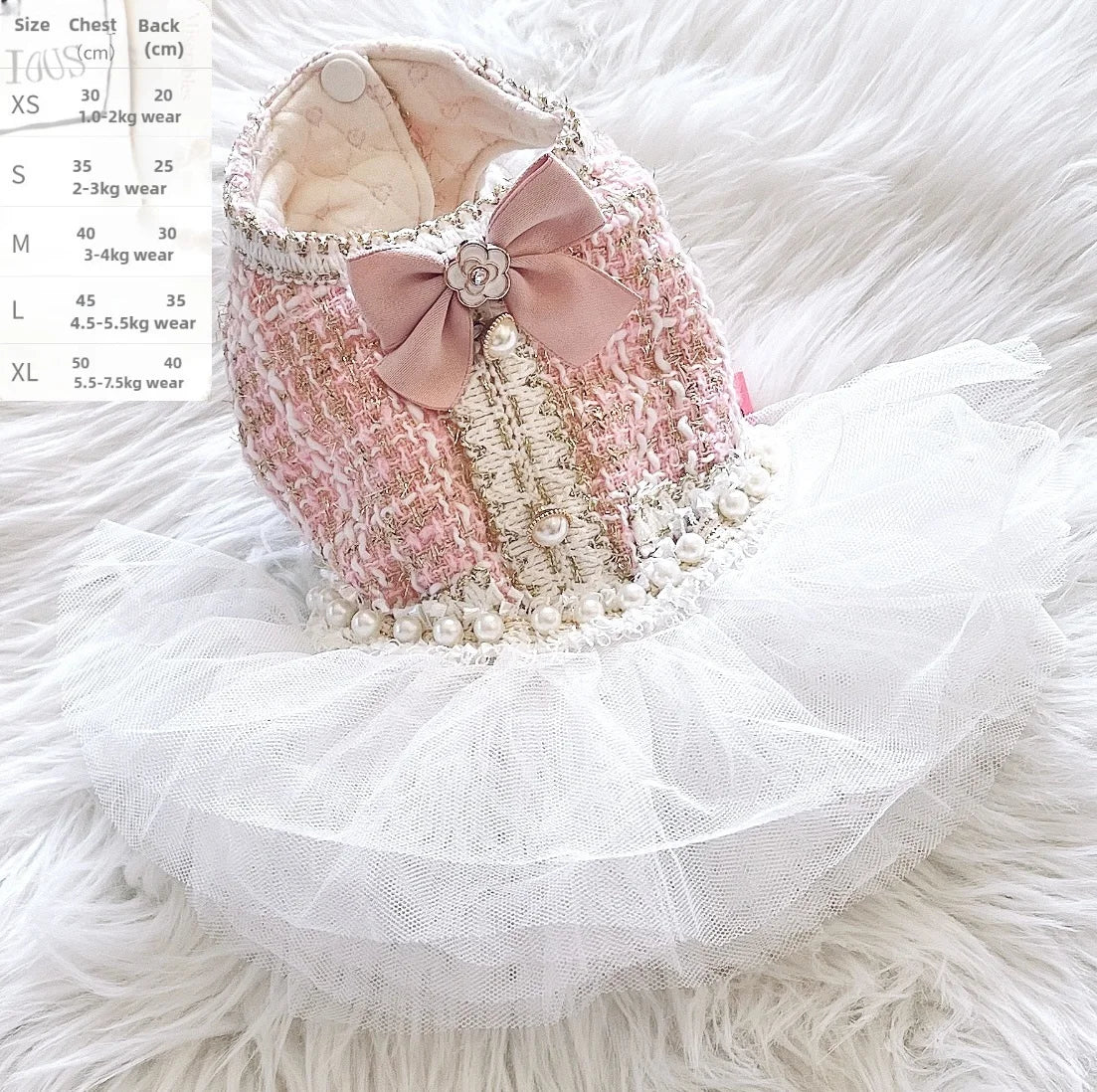 Luxury Princess Dog Dress Pet Small  Dog Clothes