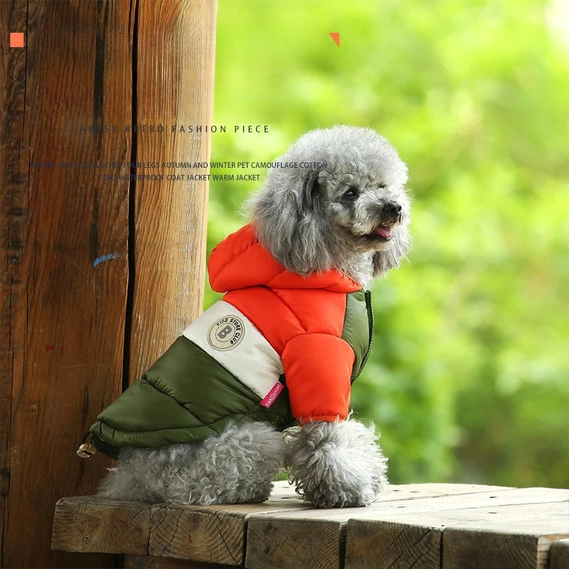 Waterproof Dog Jacket Winter Pet Down Cotton Vest Luxury Dog Clothes Chihuahua French Bulldog Dog Coat Puppy Warm Dog Costume