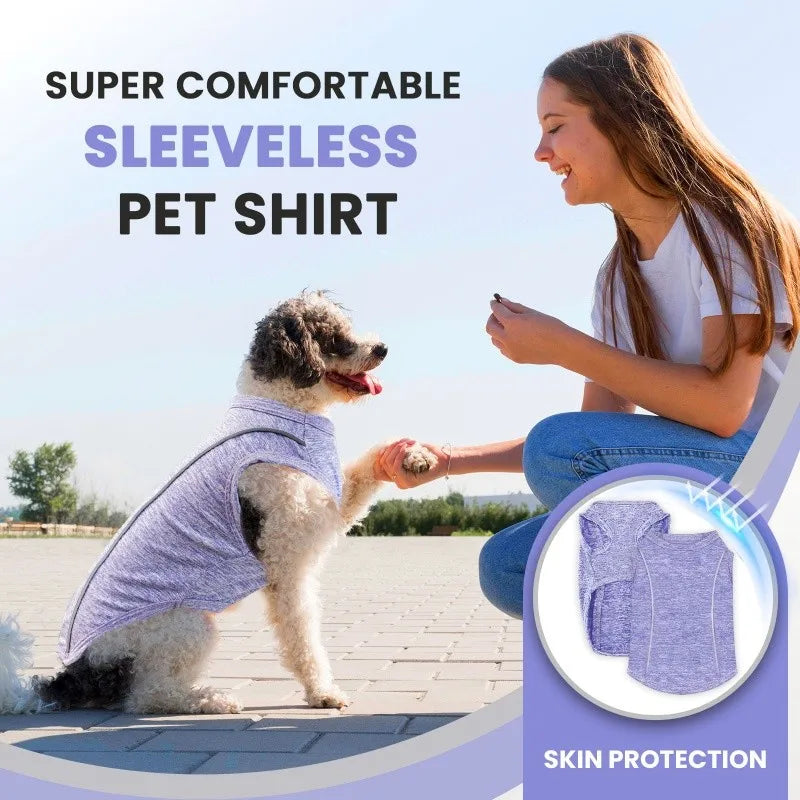 Summer Thin Dog Vest Reflective Dog Sleeveless Clothes Breathable Puppy Shirt Luxury Cat Vest Pet Sunscreen Clothes Dog Pullover