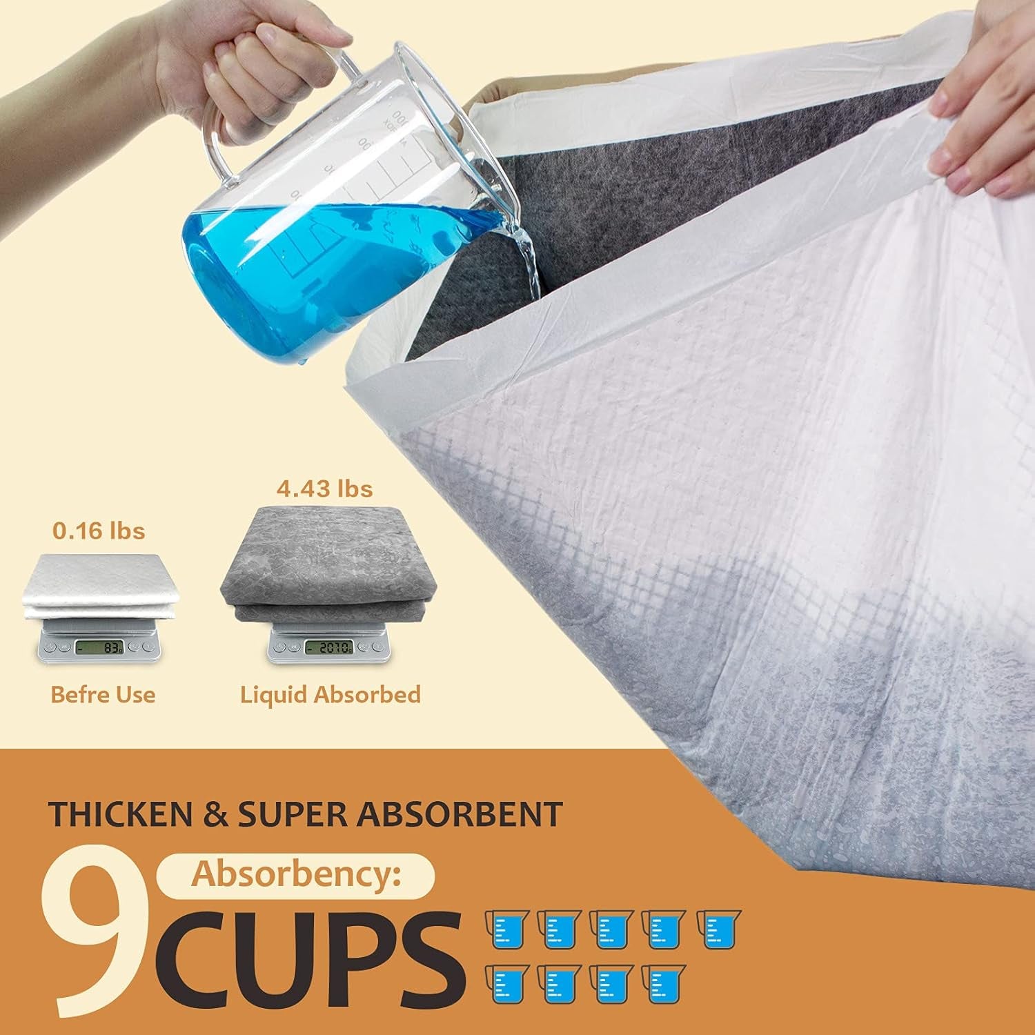 Charcoal Dog Pee Pads Extra Large 28" X 34", Puppy Pee Pads 40 Count, Potty Pads for Dogs with Adhesive Tape for Odor-Control & Leakproof, Disposable Pet Pads for Puppies, Dogs & Cats