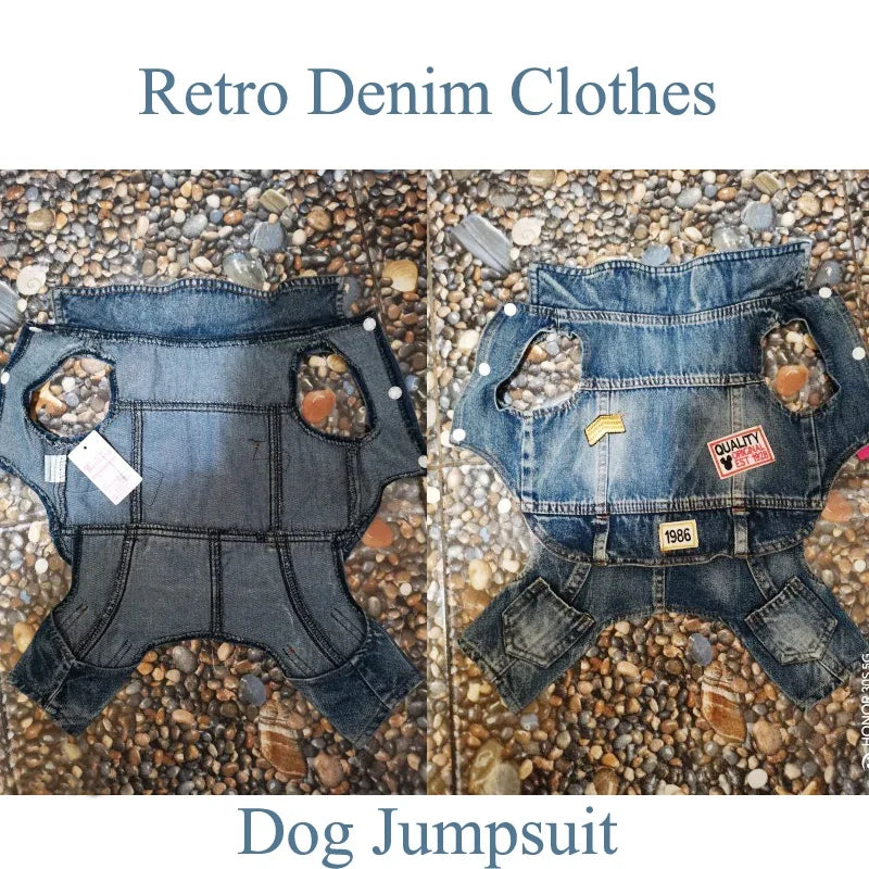 Dog Denim Overalls Puppy Jean Small Dog Costumes Pet Jean Jumpsuit Shirts Pants One-piece Outfits for Small medium Dogs
