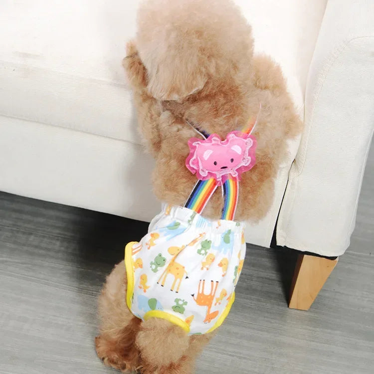 Teddy than bear sanitary overalls physiology safety pants female dog menstrual pants anti-harassment panties pet phy