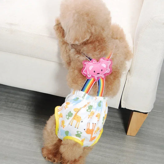 Teddy than bear sanitary overalls physiology safety pants female dog menstrual pants anti-harassment panties pet phy