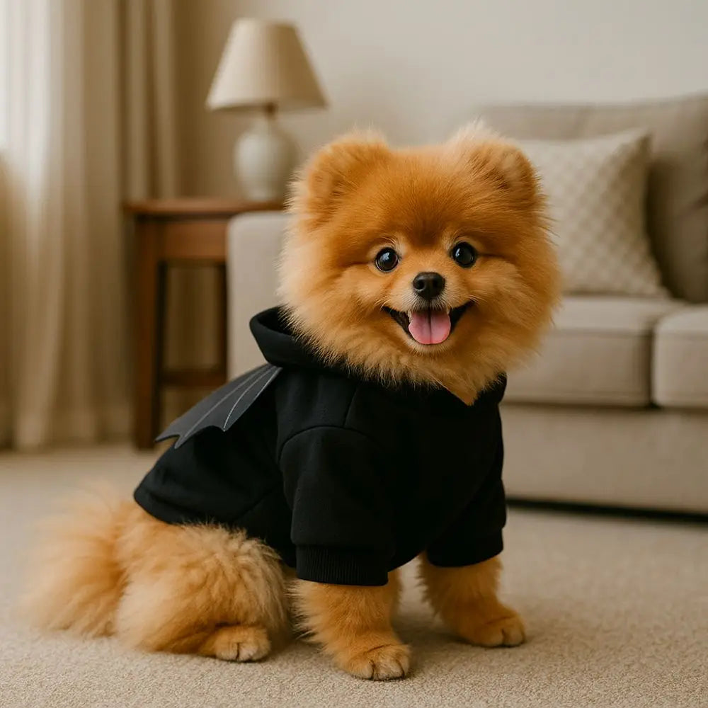 Creative Casual Halloween Pet Clothes Fashion Soft Pet Cosplay Clothes Warm with Wings Dog Sweater Festival Party