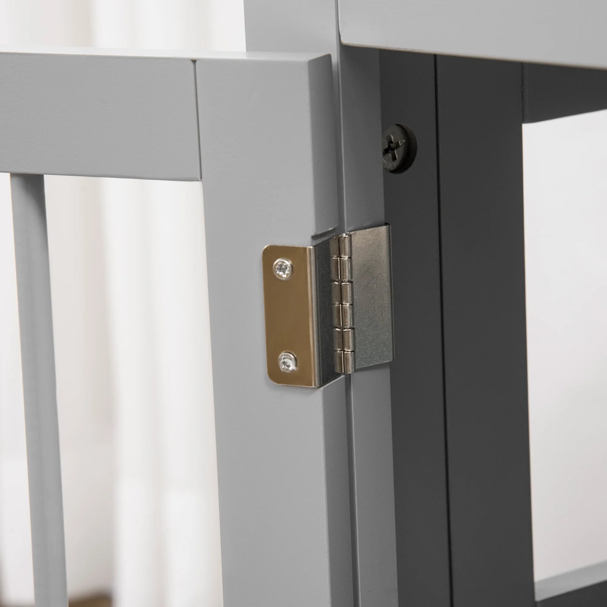 Dog Crate End Table with Triple Doors, Wooden Dog Crate Furniture Indoor Use, Puppy Crate for Small Dogs, Dark Gray