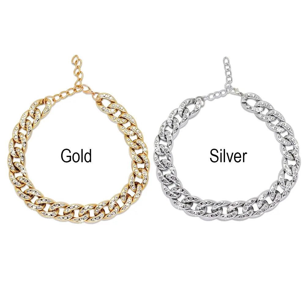 Luxury Pearls Cat Jewelry Crystal Diamond Dogs Rhinestone Collar Pet Necklace Dog Supplies