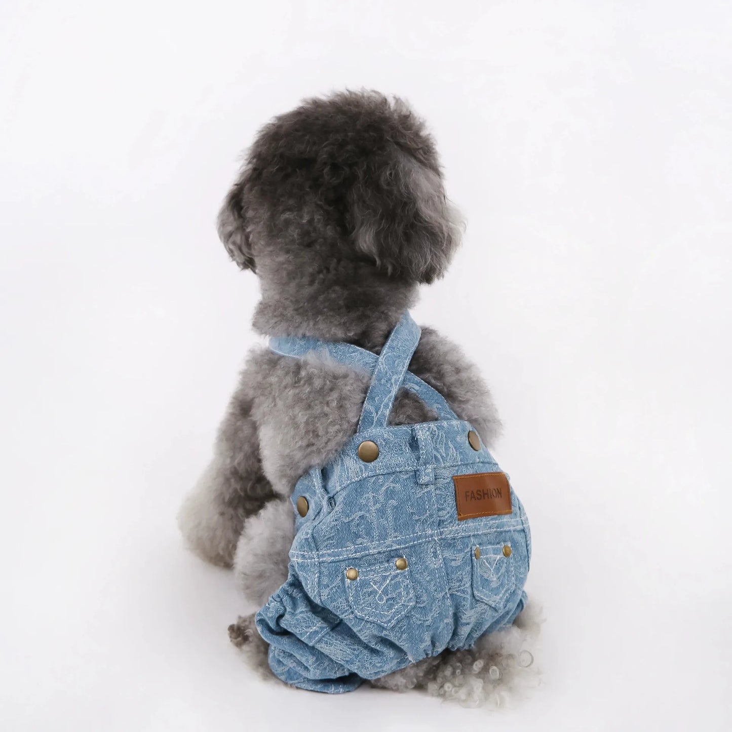 Newly Designed Pure Cotton Comfortable Pet Jeans For Teddy Bear, Schnauzer, Maltese And Other Small Dogs' Belt Pants