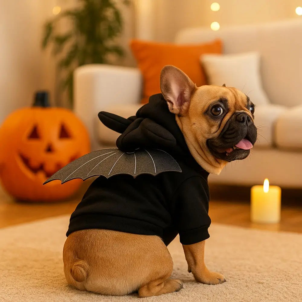 Creative Casual Halloween Pet Clothes Fashion Soft Pet Cosplay Clothes Warm with Wings Dog Sweater Festival Party